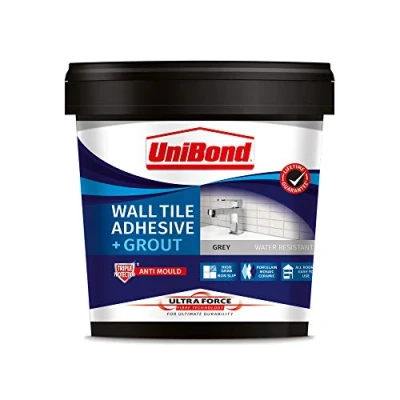 Image of UniBond 2570754 Ultraforce Wall Adhesive and Grout, Grey
