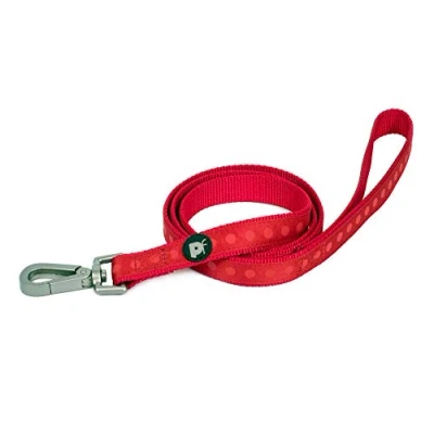 Image of Petface Tonal Dots Print Nylon Dog Lead, Small, Red