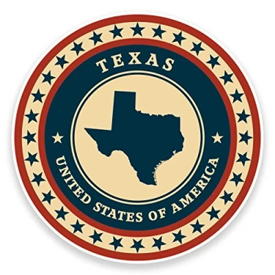 Image of 2 x 10cm Texas USA America Sticker Car Laptop Travel Luggage Flag Map Tag #9459 (10cm Wide High)