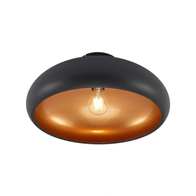 Image of Ceiling Light &#039;Gerwina&#039; dimmable (Modern) in Black Made of Metal for e.g. Living Room &amp; Dining (1 Source, E27) from Lindby lamp, lamp