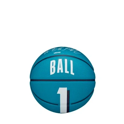 Image of Wilson Basketball, NBA Player Icon Mini, LaMelo Ball, Charlotte Hornets, Outdoor and Indoor