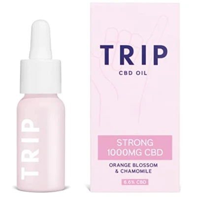 Image of TRIP CBD Oil 1000mg (High Strength), Orange Blossom, Vegan, 100% Natural, Flavoured Blended with MCT Coconut (Pack of 1)
