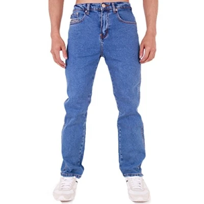 Image of Super Basics Mens Designer Stretch Skinny Fit Jeans 40s Stonewash
