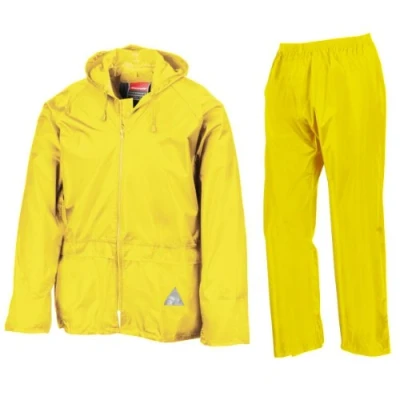 Image of Heavyweight waterproof jacket/trouser suit COLOUR Neon Yellow SIZE L
