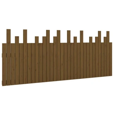 Image of vidaXL Wall Headboard Honey Brown 204x3x80 cm Solid Wood Pine