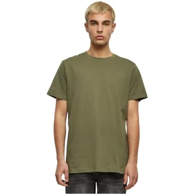 Image of Build Your Brand Men&#039;s Basic Round Neck T Shirt, Olive, XXL