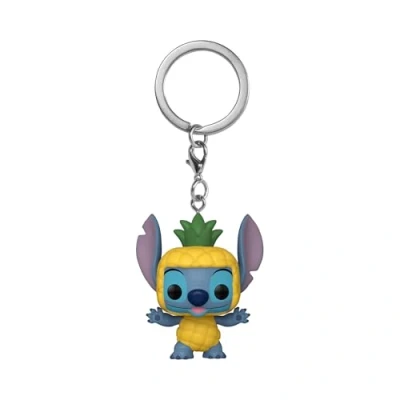 Image of Funko Pop! Keychain: Disney Stitch As Pineapple Enamel Lilo and Novelty Keyring Collectable Mini Figure Stocking Filler Gift Idea Official Merchandise Movies Fans