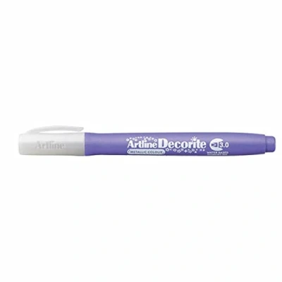 Image of Artline &#039;Decorite&#039; Metallic Purple Marker Pen 3.0mm for Card, Glass, Metal and Plastic