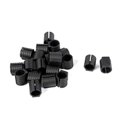 Image of sourcingmap Plastic Chair Foot Floor Round U Shaped Glides Caps 16mm Dia 20 Pcs