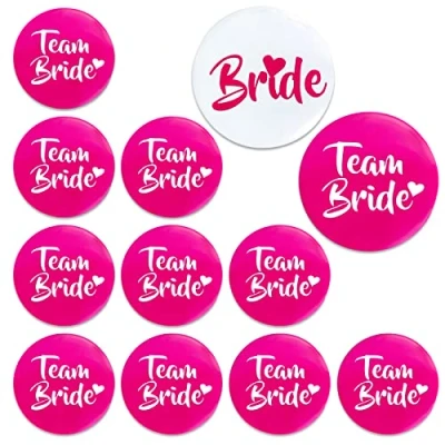 Image of Hen Do Accessories,Hen Party Bag Fillers Team Bride Badges,Hen Accessories,Funny Favours/Bridal Shower/Hen Games Supplies