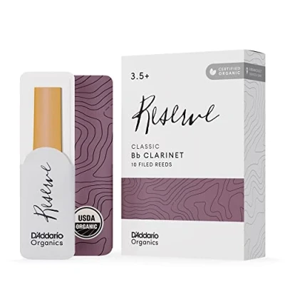 Image of D&#039;Addario Woodwinds Organic Reserve Evolution Bb Clarinet Reeds for Individually Sealed 2.5 Strength, 3 Pack
