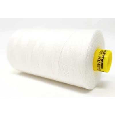 Image of Gütermann Mara 80 Heavy Duty Polyester Sewing Thread, 800 Metres, UV Resistant, Tear White (1)