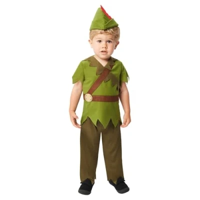 Image of Amscan 9916791 Baby World Book Day Peter Pan Fancy Dress Costume with Hat Age: 3 6m