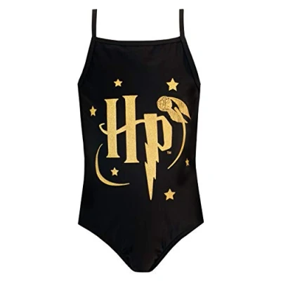 Image of Harry Potter Swimming Costume Quidditch Girls Swimsuit Children&#039;s Costumes Age 10 to 11 Years Black