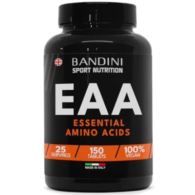 Image of Bandini® EAA Essential Amino Acids 1300mg 150 Tablets Complex 9 Intra Pre Post Workout from Fermentation Muscle Recovery Vegan, Sugar Free