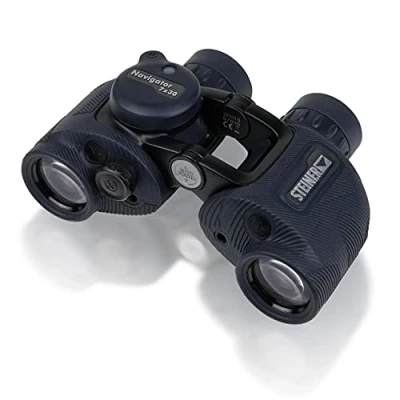 Image of STEINER marine binoculars Navigator 7x30c HD stabilized compass, German quality optics, open bridge, 5m waterproof, compact, for spontaneous sailing trips or when going ashore