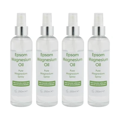 Image of Epsom Magnesium Oil Body Spray A Pure and Natural Source of Chloride. Supplement Supports Muscle Recovery is Vegan Palm Free 1 Litre