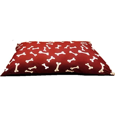 Image of AmigoZone Large and Extra Pet Dog Bed Zipped Removable &amp; Washable Complete Or Cover Only (Large Only, Brown Bone)