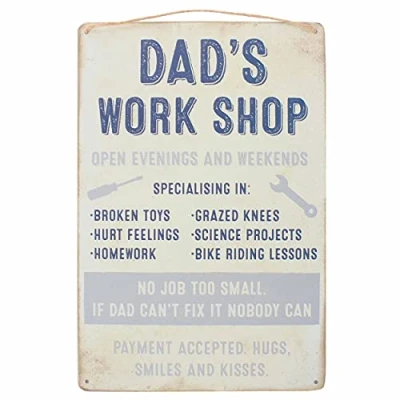 Image of Dad&#039;s Work Shop Hanging Sign