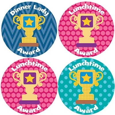 Image of 144 Dinner Time Trophies 30mm School Reward Stickers for Teachers or Parents