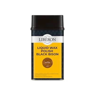 Image of LIBERON LIQUID WAX BLACK BISON 500ML DARK OAK
