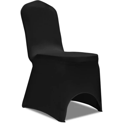 Image of vidaXL 100 pcs Stretch Chair Covers Black