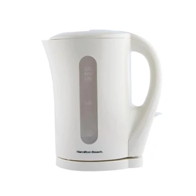 Image of Hamilton Beach Essential Plastic Kettle, 1.7L, Boil Dry Protection, Detachable Filter, Ergonomic Design, Pull Lid, Makes 7 Cups, Auto Shut Off, Water Level Window HB1107C, Cream
