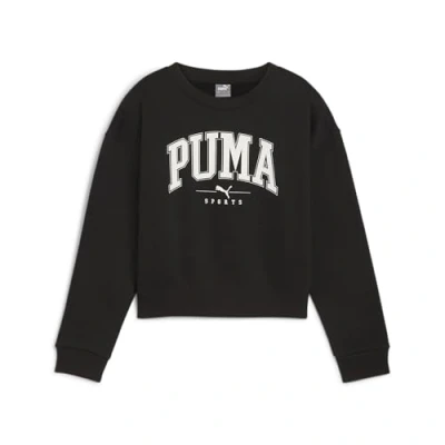 Image of Puma Squad CREW Unisex Sweatshirt for kids, Size: 11 12y, Black