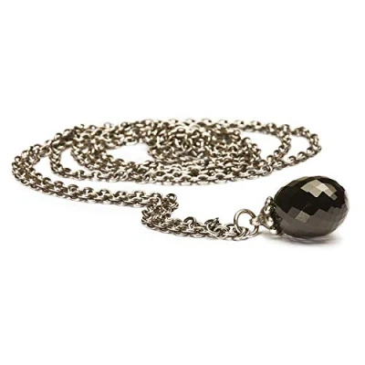 Image of Trollbeads Silver 925 Fantasy Necklace Black Onyx, 70 cm / 27.6 in