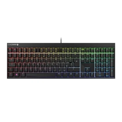 Image of CHERRY MX 2.0S, Mechanical Gaming Keyboard with RGB Lighting, UK Layout (QWERTY), Wired, Designed in Germany, RED Switches, Black