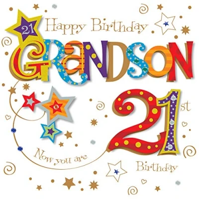 Image of Grandson 21st Birthday Greeting Card By Talking Pictures Greetings Cards