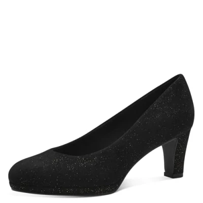 Image of MARCO TOZZI Women&#039;s Court Shoes 2 22402 43 Pump, Black Gold, 6 UK
