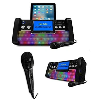 Image of Easy Karaoke EKS780 BT Bluetooth CD+CDG Disco Party Machine with speaker, 1 microphone, LED Lights and 7&quot; Colour TFT Screen