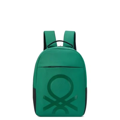 Image of United Colors of Benetton Unisex&#039;s Fabrica Backpack, Green, 15.6 Inch Laptop Sleeve