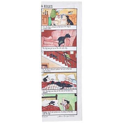 Image of Samuel Lamont The Dog Rules Cotton Tea Towel