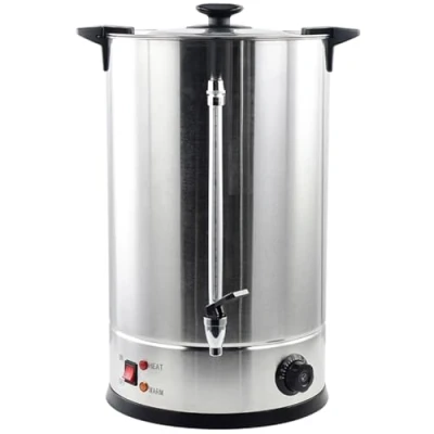 Image of Stalwart Commercial Coffee Urn Percolator, 10L Capacity, 1.6kW, 100 Cups, Non Drip Tap, Removable Filter Stainless Steel Large Dispenser For Quick Brewing, Any Occasion