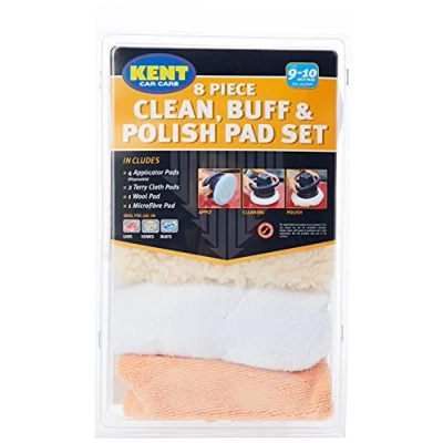 Image of Kent Car Care GKEQ8009 8 Piece Clean, Buff &amp; Polish Pad Set