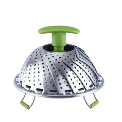 Image of Collapsible Steamer Basket, Vegetable Basket Stainless Steel Insert for Pots,9inch