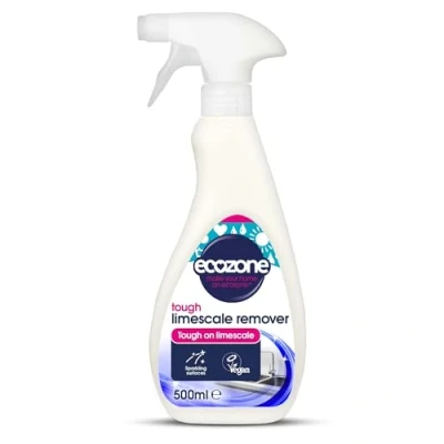 Image of Ecozone Limescale Remover, Powers Through Soap Scum, Bathroom &amp; Kitchen Cleaner De scaler Spray, Long Lasting Shine Protection, Natural Ingredients, Vegan Friendly (
