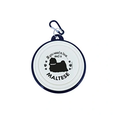 Image of Travel Dog Bowls Collapsible Bowl Small Dogs (Maltese)