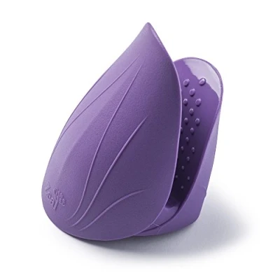 Image of Zeal Mini Mitt Pot Holder, Silicone, Purple, 15 x 10 9.5 cm