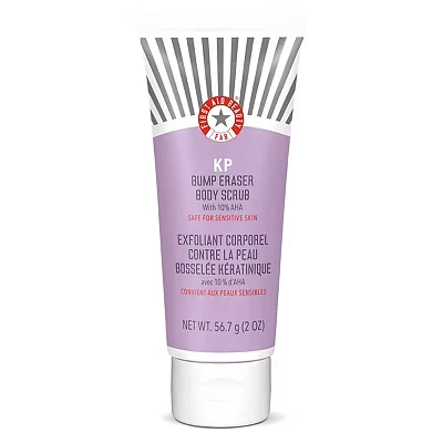 Image of First Aid Beauty KP Bump Eraser Exfoliating Body Scrub Exfoliator for Bumps + Chicken Skin from Keratosis Pilaris with 10% AHA (Glycolic Lactic Acids) 226 g