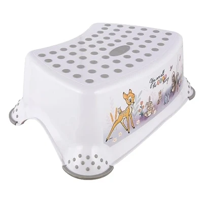 Image of keeeper Bambi step stool, For ages 3 to 14 years old, Anti slip function, Tomek, Nordic White (White)