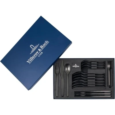 Image of Villeroy &amp; Boch Cutlery Set Manufacture Rock Black 20 piece