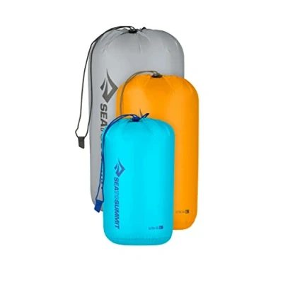 Image of Sea to Summit Ultra SIL Stuff Sack Set 5, 8, 13L Blue Atoll, Zinnia, High Rise, 3L, 5L &amp; 8L
