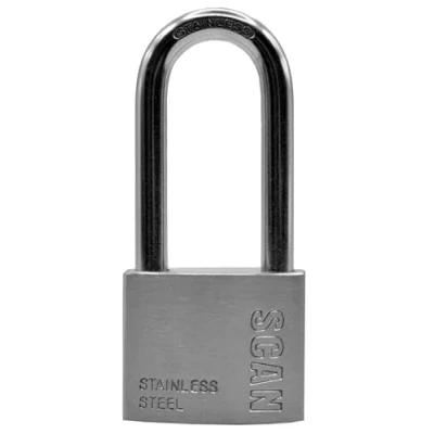 Image of Scan Stainless Steel Padlock 50mm Long Shackle SCAPLSS50LS