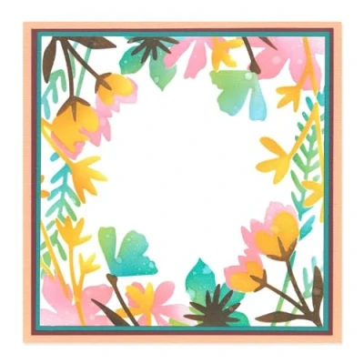 Image of Sizzix Layered Stencils Botanical Border, White, One Size