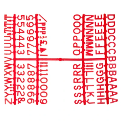 Image of 1/2&quot; Letter Set (660 characters) Red