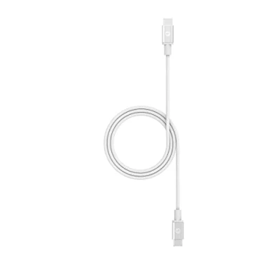 Image of ZAGG mophie USB C to C, Fast Charging Cable, Durable Nylon Braided, 1.5M, 2 Year Warranty, White