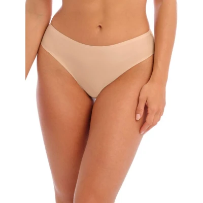 Image of Fantasie Women&#039;s Lace Ease Invisible Brazilian Thong Panties, Natural Beige, One Size